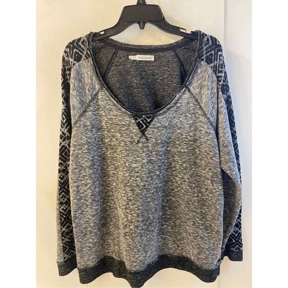 Maurices Tops - Maurice’s gray black plush fleece shirt 2x xxl rn#51783